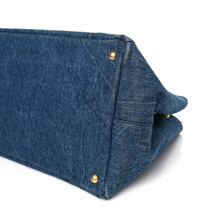 Prada Denim Logo Tote Bleu 9 of 10