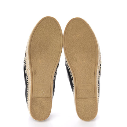 Saint Laurent Lambskin Monogram Espadrilles 39 Black 5 of 11