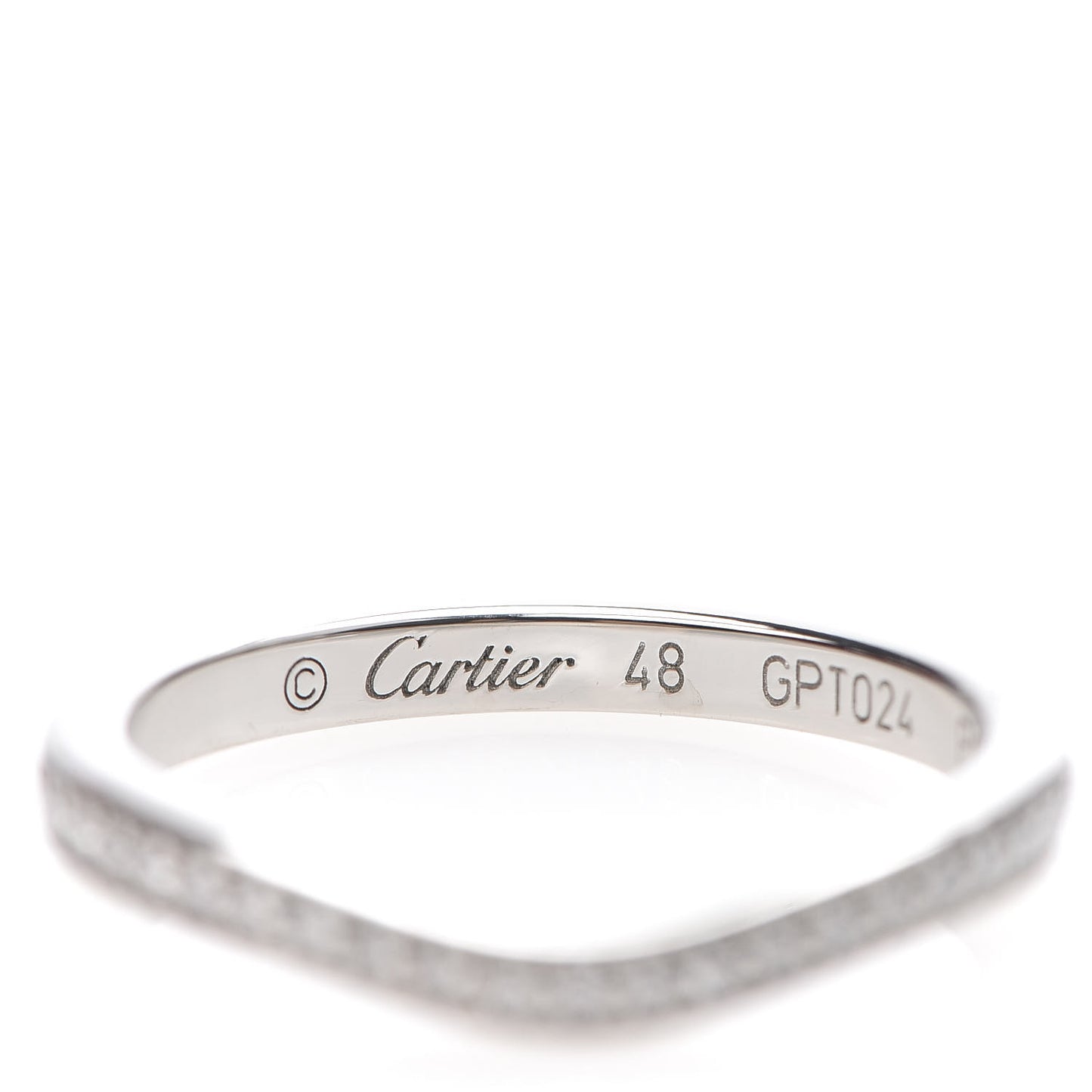 Platinum Diamond Ballerine Wedding Band Ring 48 4.5