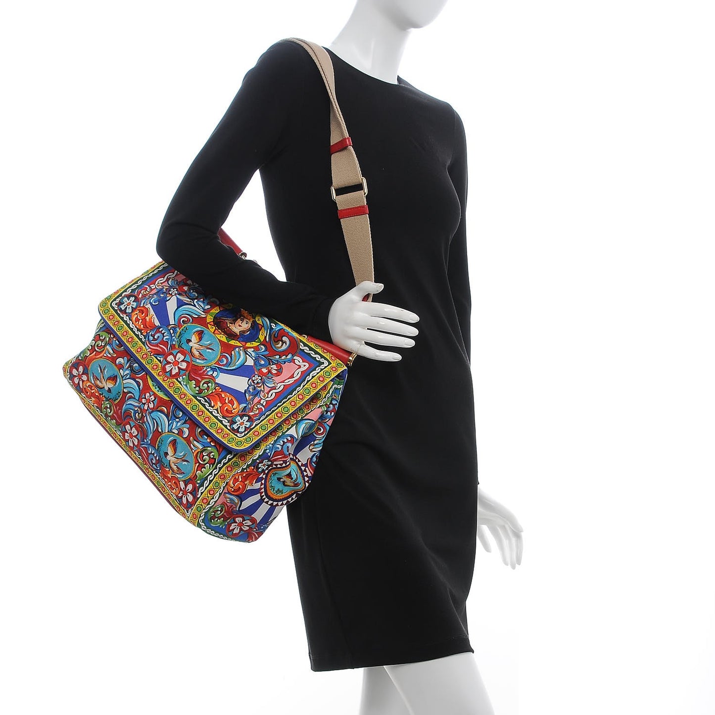 Canvas Court Printed Extra Large Miss Sicily Satchel Multicolor