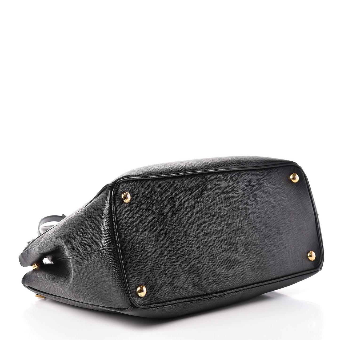Saffiano Medium Galleria Double Zip Tote Black