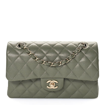 Chanel Caviar Quilted Small Double Flap Green 1 of 10