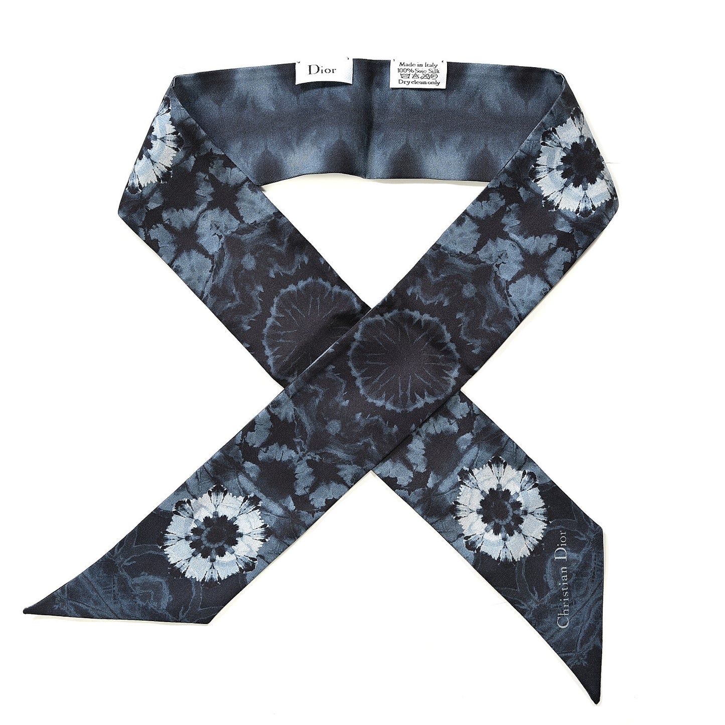 Silk KaleiDioroscopic Mitzah Scarf Blue