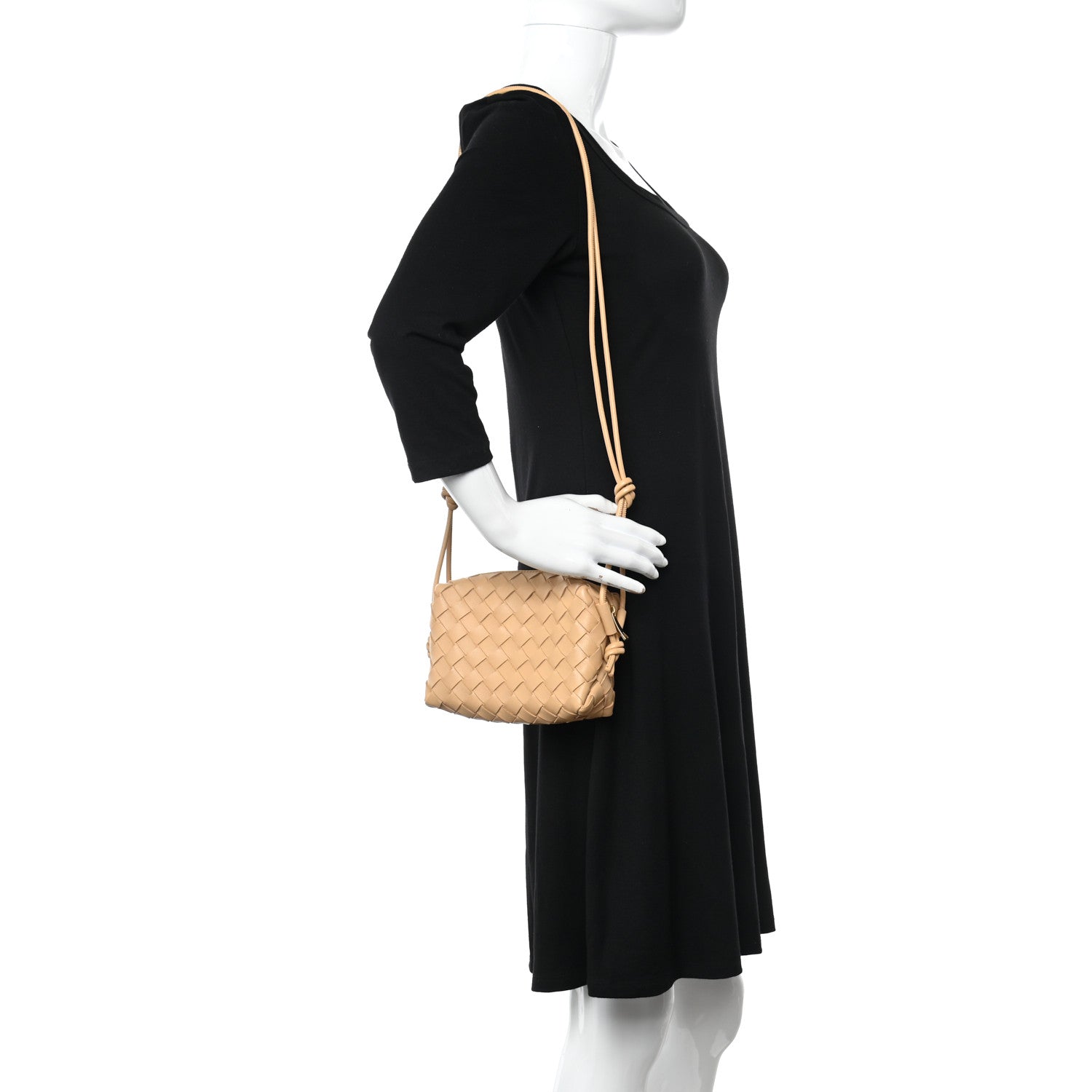 Bottega Veneta Nappa Intrecciato Mini Loop Camera Bag Almond 2 of 9