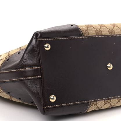Gucci Monogram Large Punch Tote Dark Brown 8 of 9