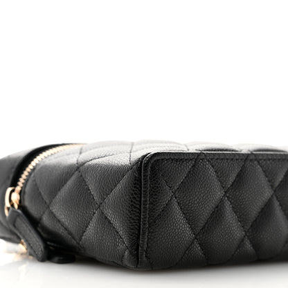 Chanel Caviar Quilted Top Handle Slim Vanity With Chain Black 8 of 10