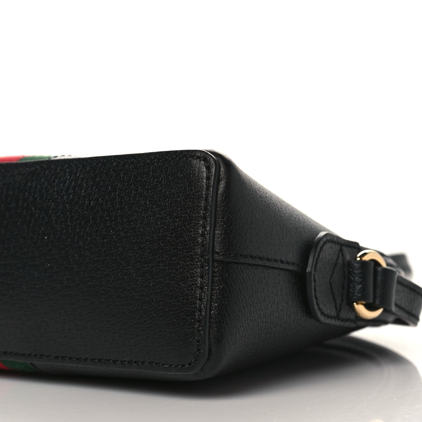 Calfskin GG Web Small Ophidia Dome Shoulder Bag Black