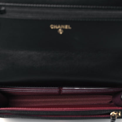 Chanel Calfskin Quilted Perfect Fit Wallet On Chain WOC Black 7 of 10