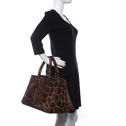 Prada Calf Hair Leopard Print Satchel 2 of 10