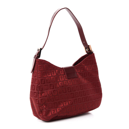 Fendi Zucchino Hobo Red 3 of 9