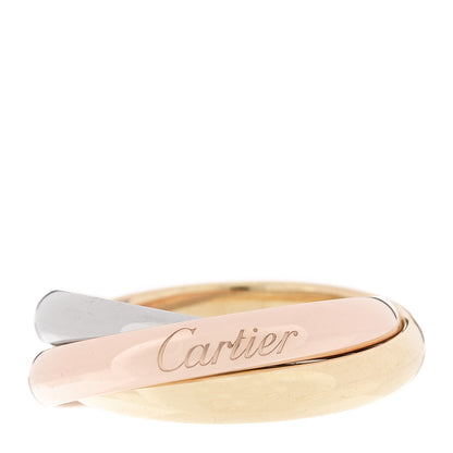 Cartier 18K Pink Yellow White Gold Classic Trinity Ring 53 6.5 1 of 5
