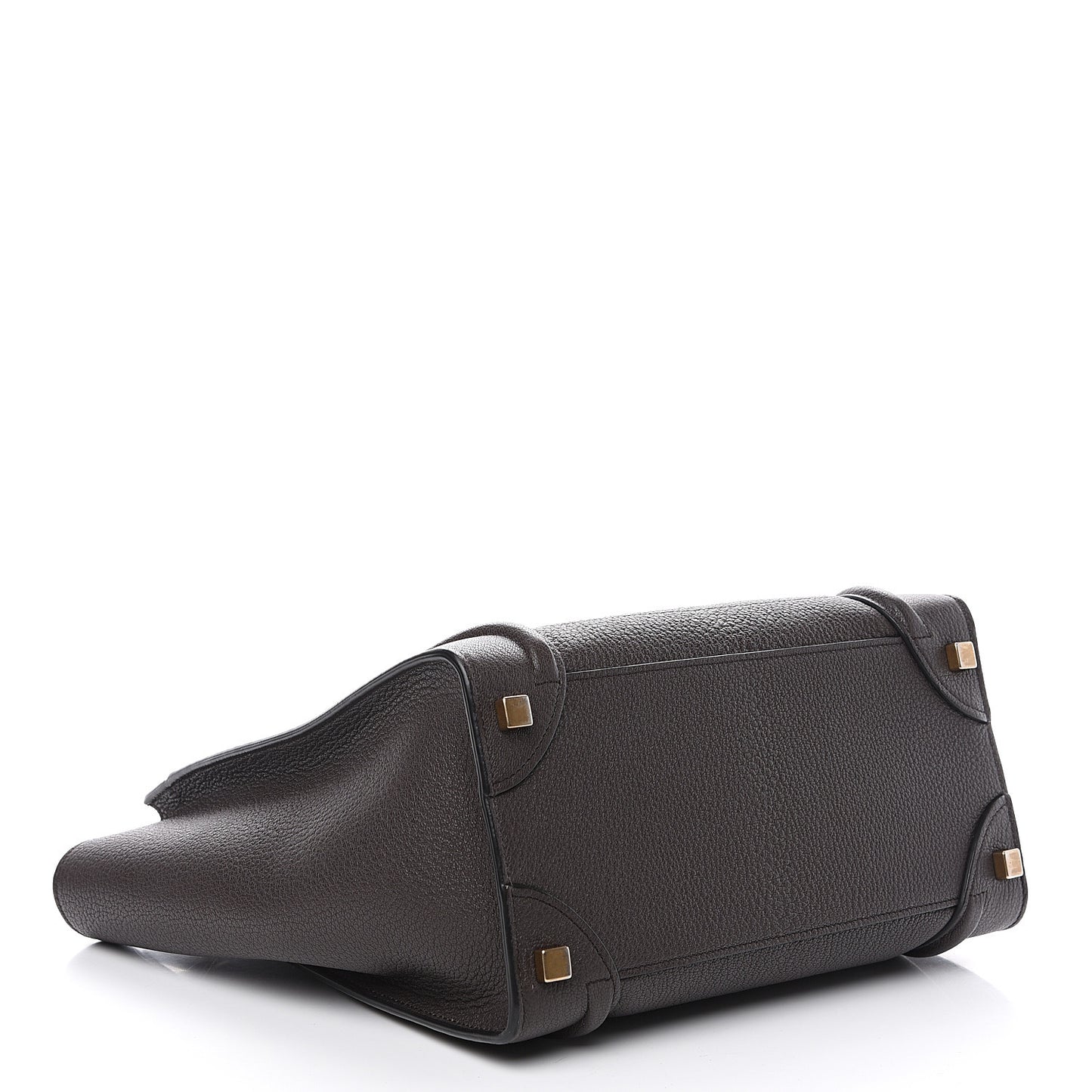 Drummed Calfskin Micro Luggage Brown
