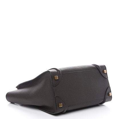 Celine Drummed Calfskin Micro Luggage Brown 3 of 8