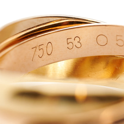 Cartier 18K Pink Yellow White Gold Classic Les Must De Cartier Trinity Ring 53 6.25 10 of 11