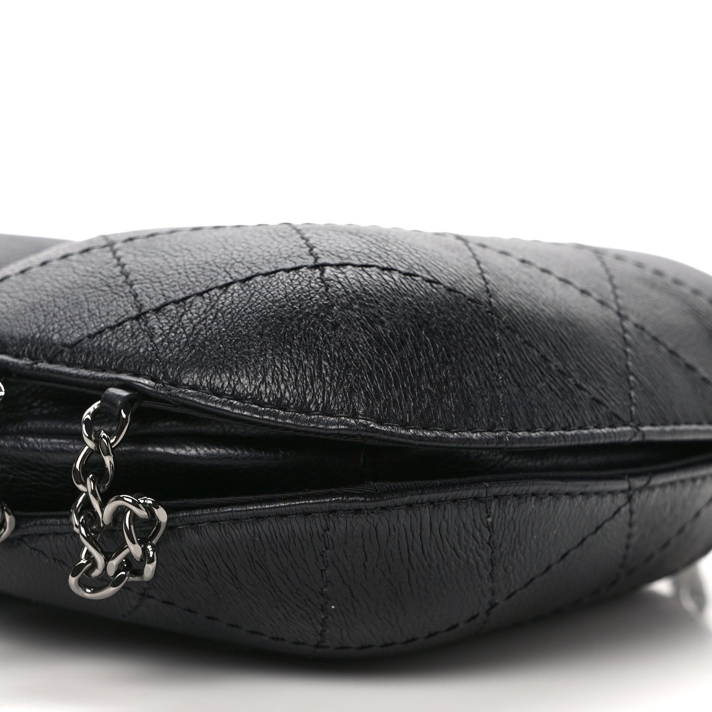 Calfskin Quilted Small Gabrielle Bucket Black