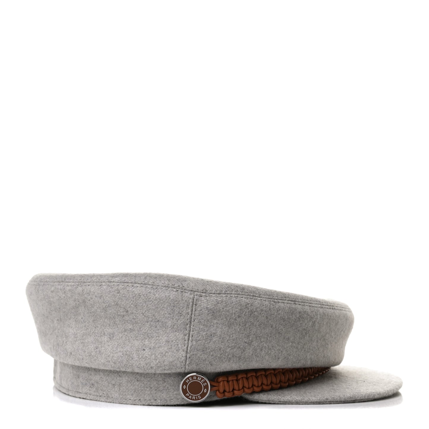 Cashmere Swift Braided Deauville Cap 57 Gris Flanelle Gold