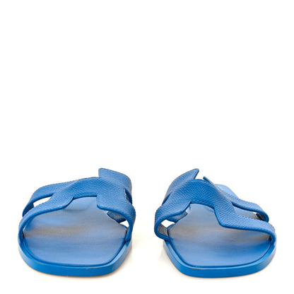 Hermes Epsom Oran Sandals 40 Bleu Bleuet 3 of 9