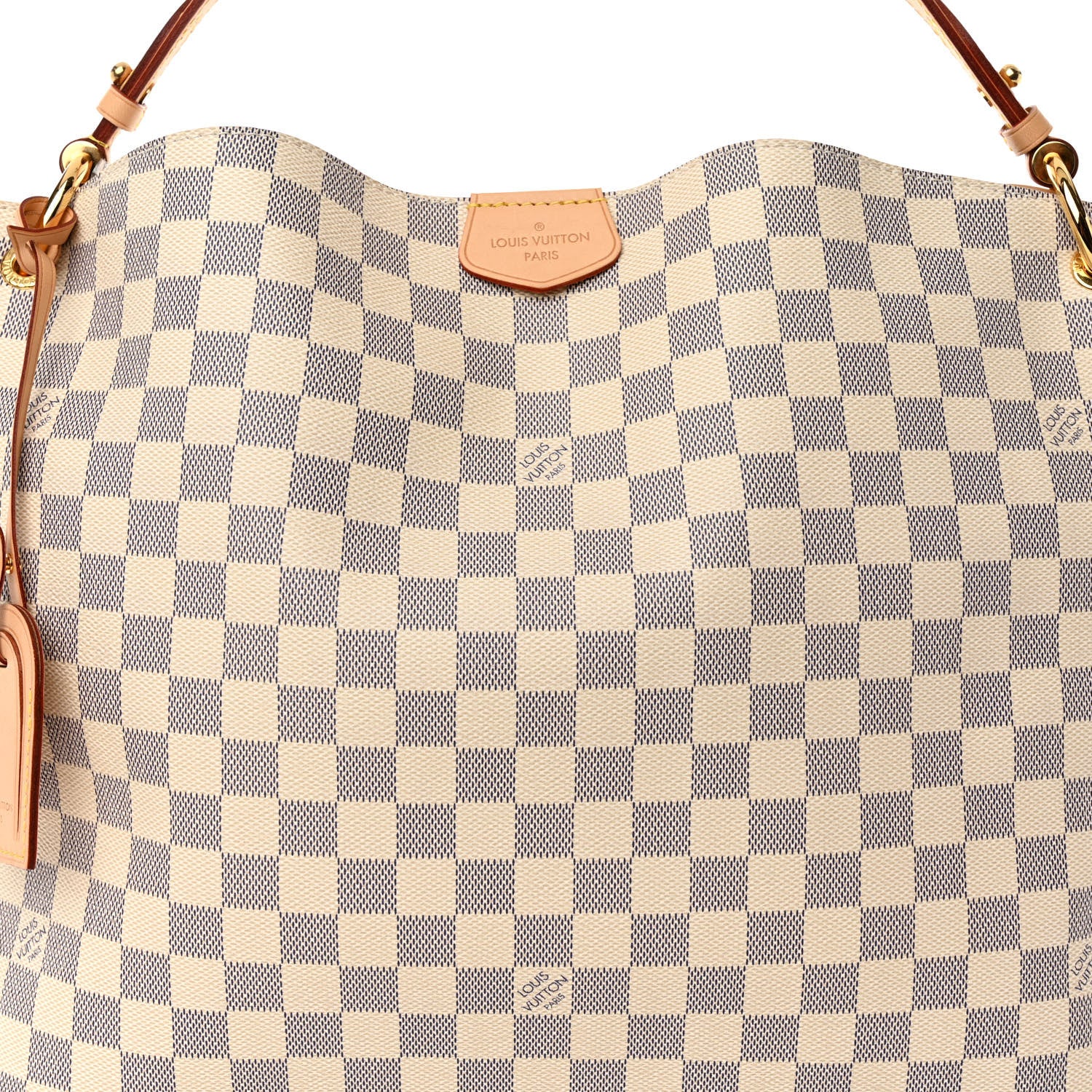 Louis Vuitton Damier Azur Graceful MM Rose Ballerine 7 of 9