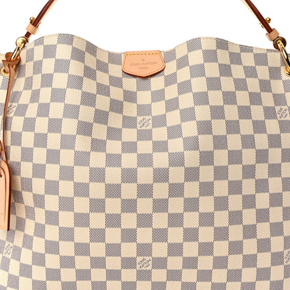 Louis Vuitton Damier Azur Graceful MM Rose Ballerine 7 of 9