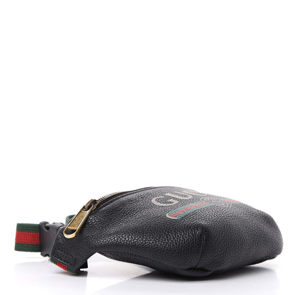 Gucci Grained Calfskin Small Logo Belt Bag Black 4 of 12