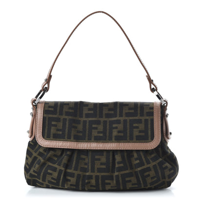 Fendi Zucca Cuoio Lucido Small Chef Shoulder Bag Tobacco Bois de Rose 1 of 8