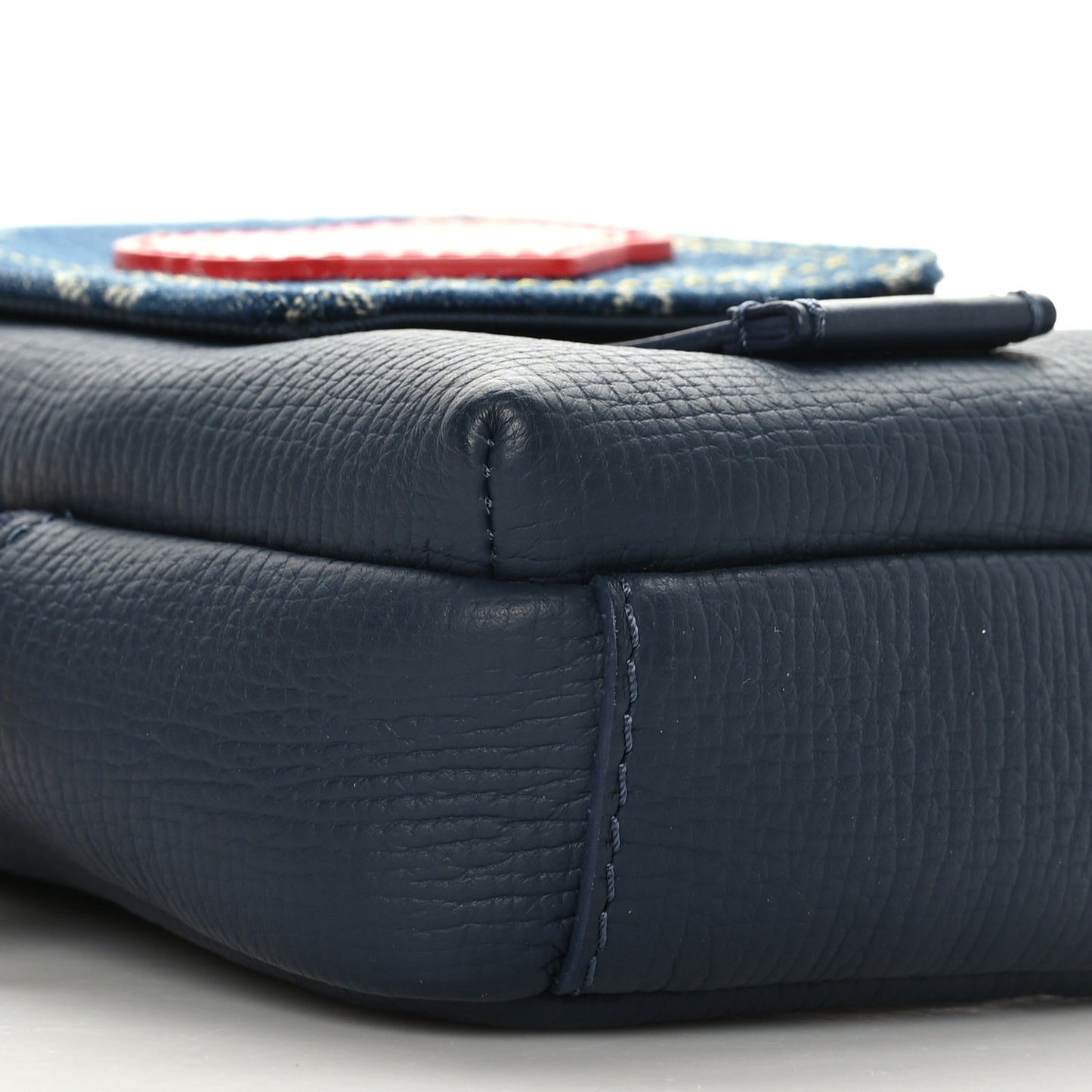 X NIGO Denim Monogram Flat Double Phone Pouch