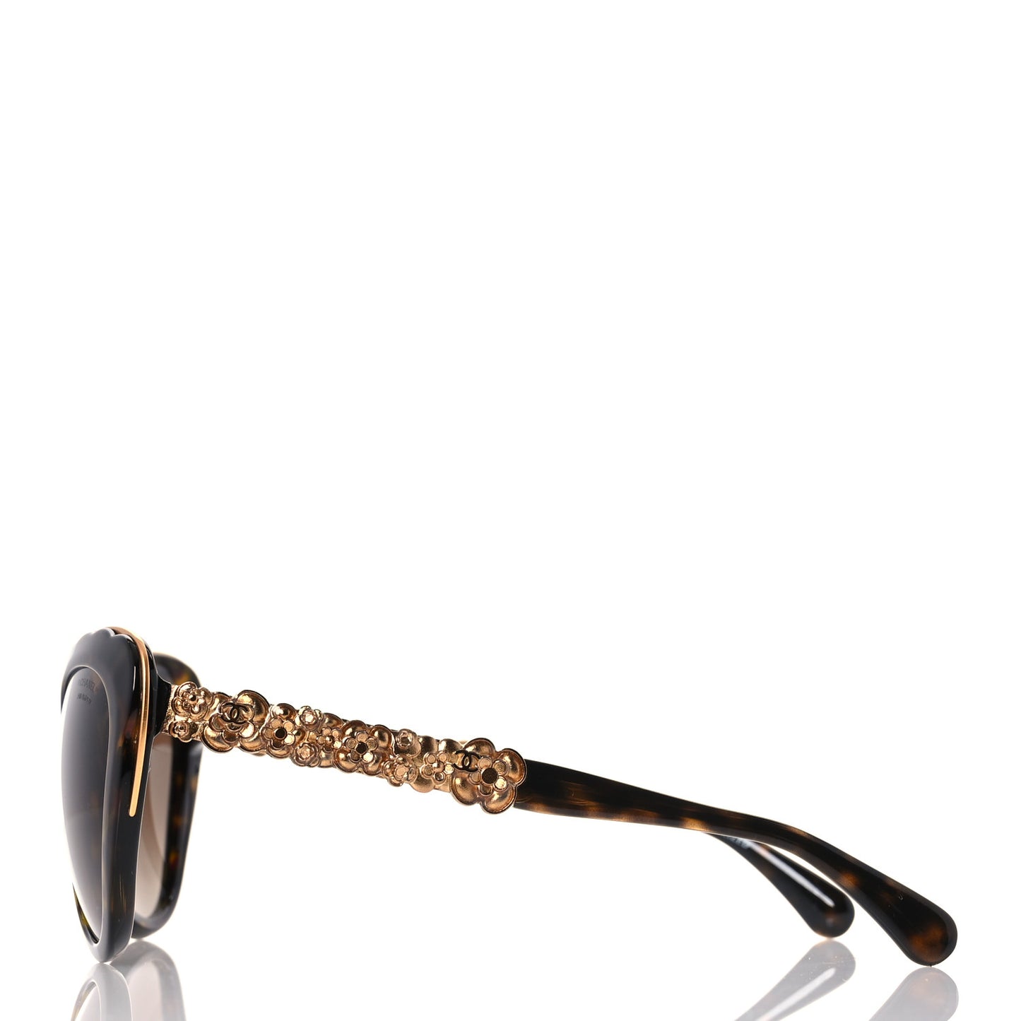 Acetate Polarized Bijou Cat Eye Sunglasses 5354-A Tortoise