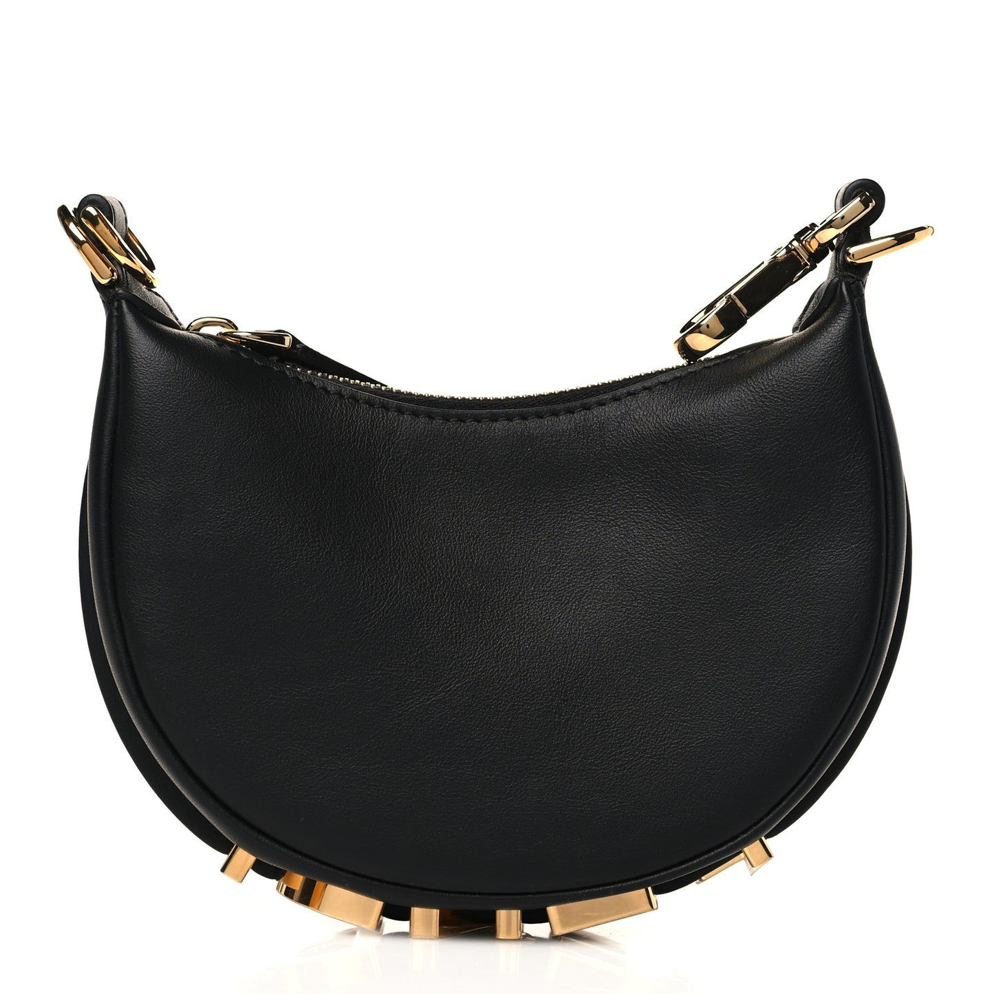 Vitello Grace Matte Nano Fendigraphy Hobo Charm Black