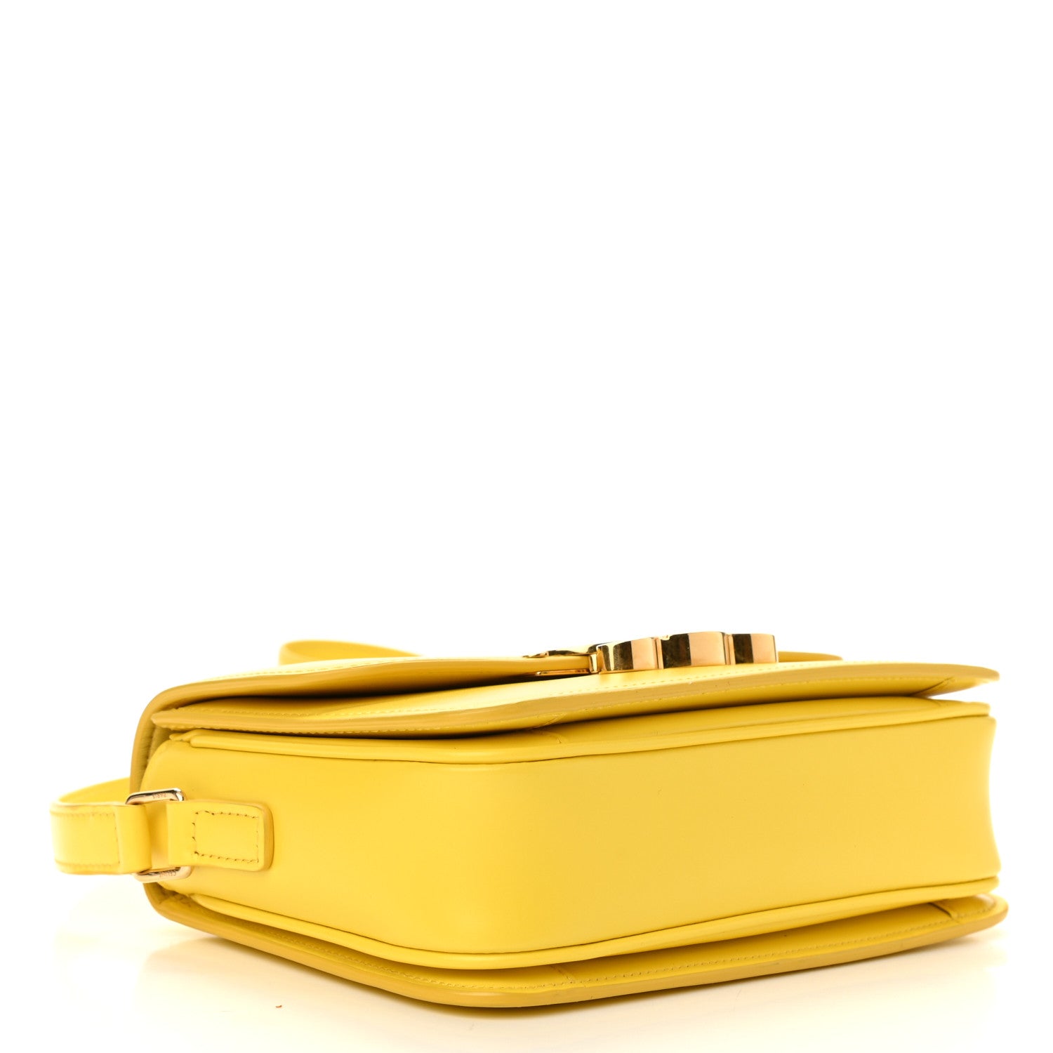 Celine Shiny Calfskin Medium Triomphe Citron 4 of 10