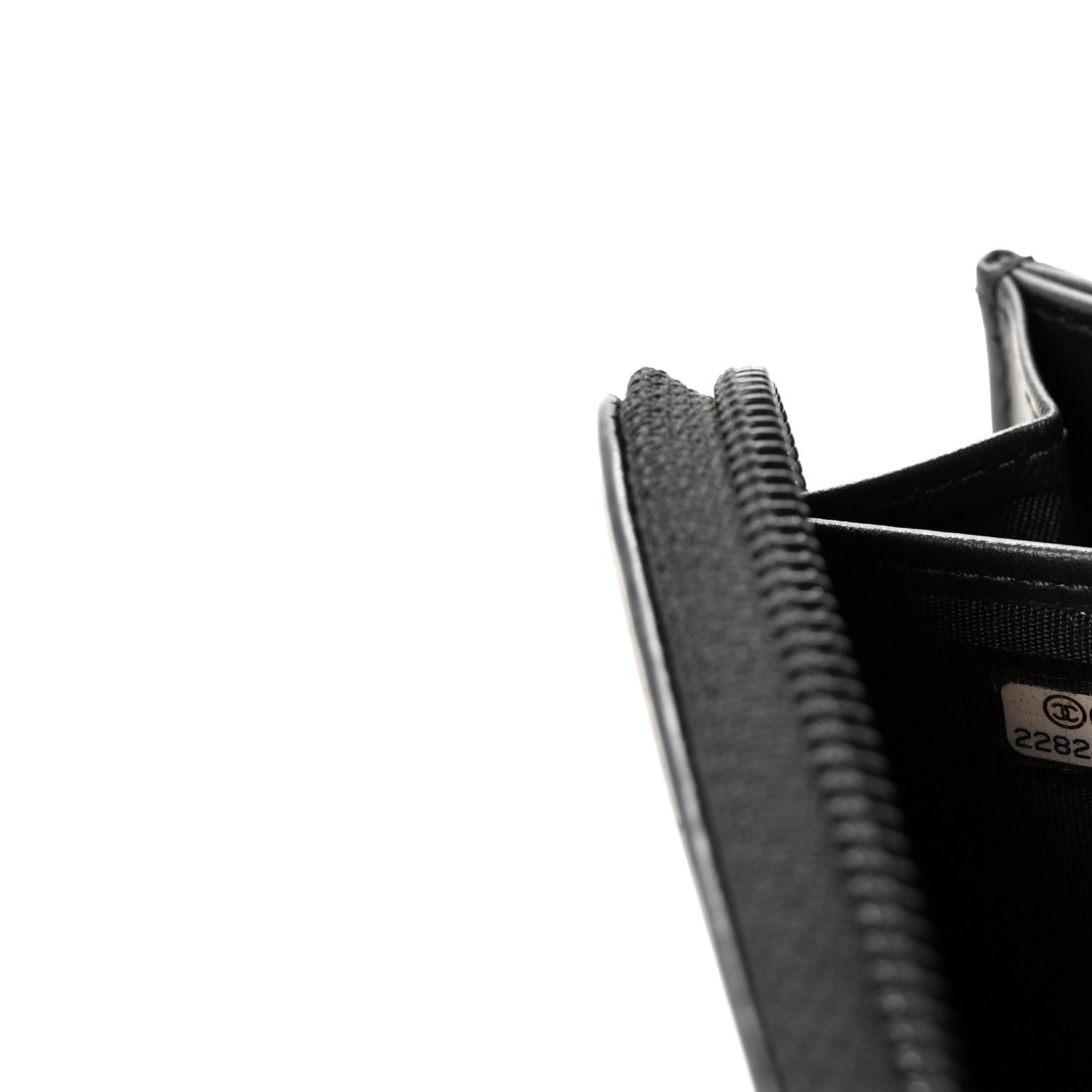 Chanel Lambskin Quilted Boy Zip Around Wallet Black 8 of 9