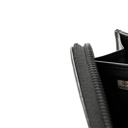 Chanel Lambskin Quilted Boy Zip Around Wallet Black 8 of 9