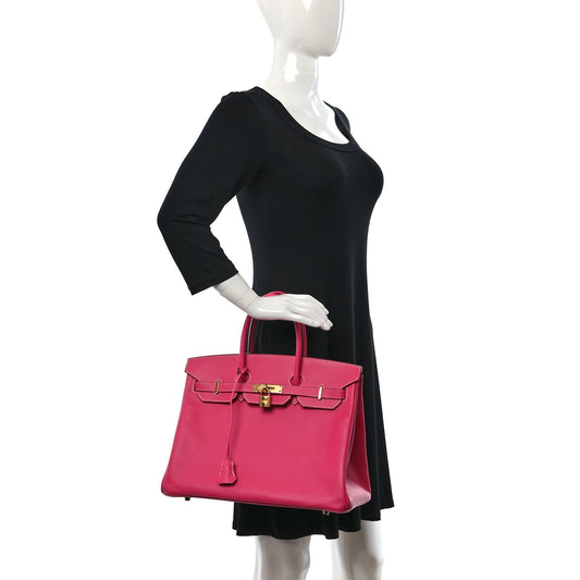 Epsom Birkin 35 Rose Tyrien