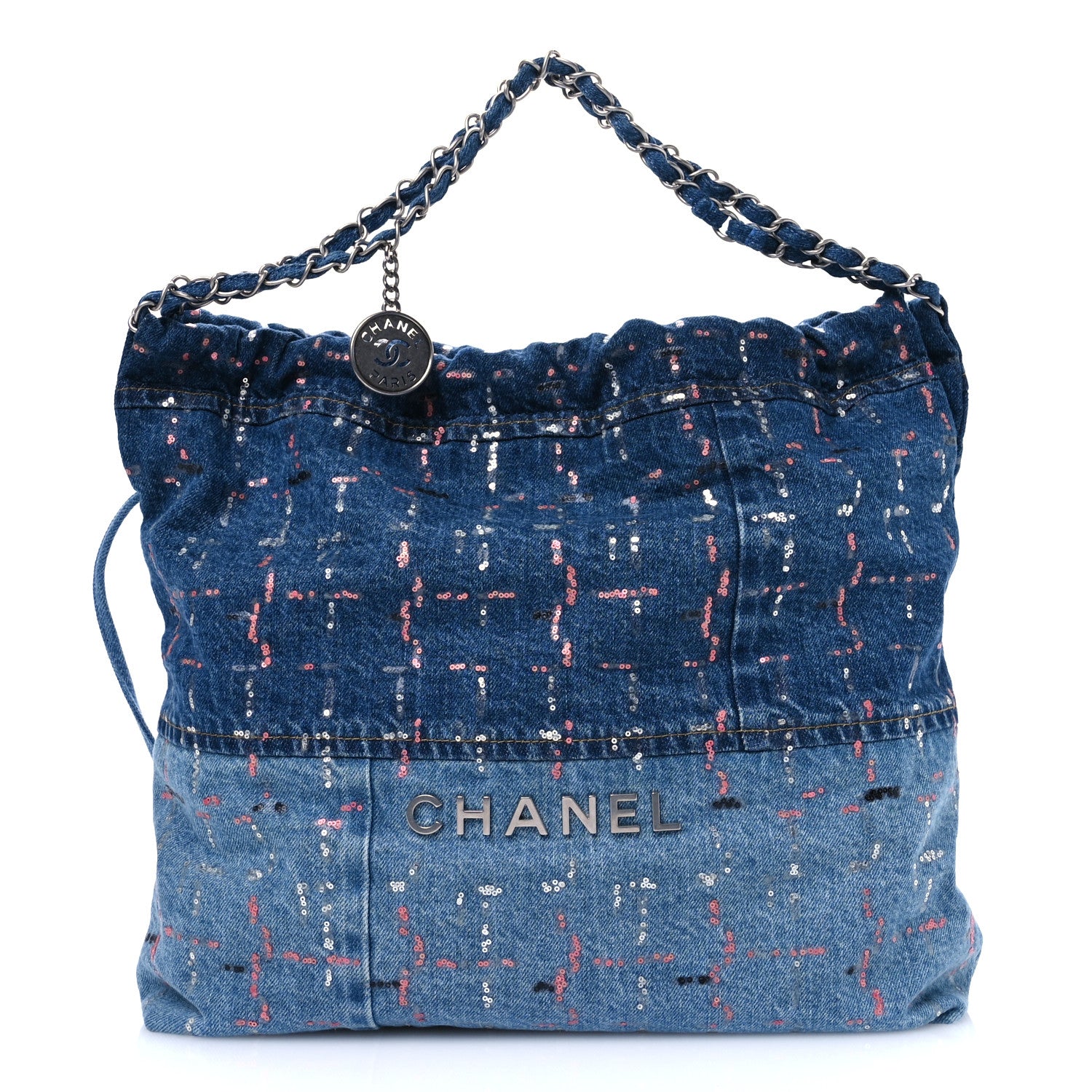 Chanel Denim Sequin Chanel 22 Blue 1 of 11