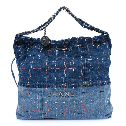 Chanel Denim Sequin Chanel 22 Blue 1 of 11