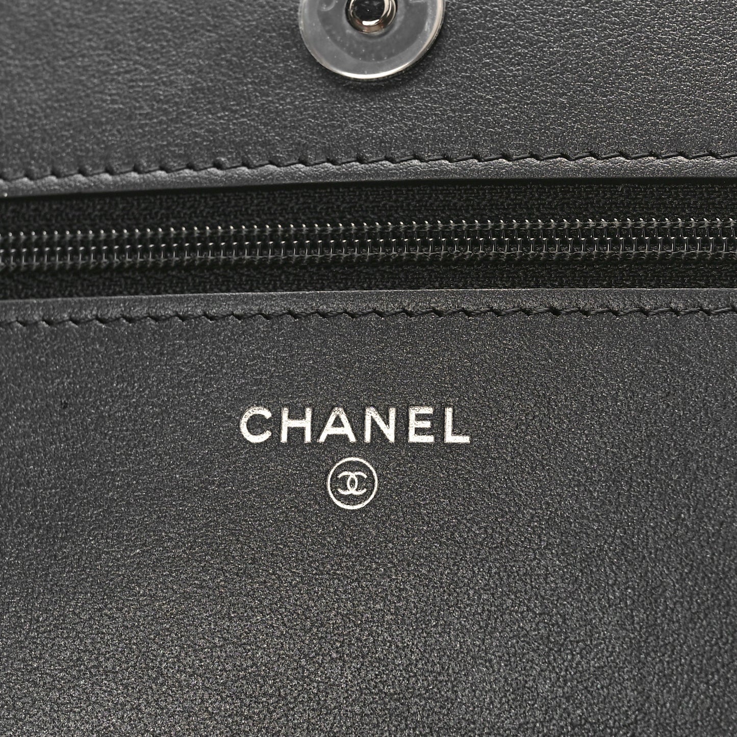 Caviar Quilted Vintage Mademoiselle Wallet On Chain WOC Black