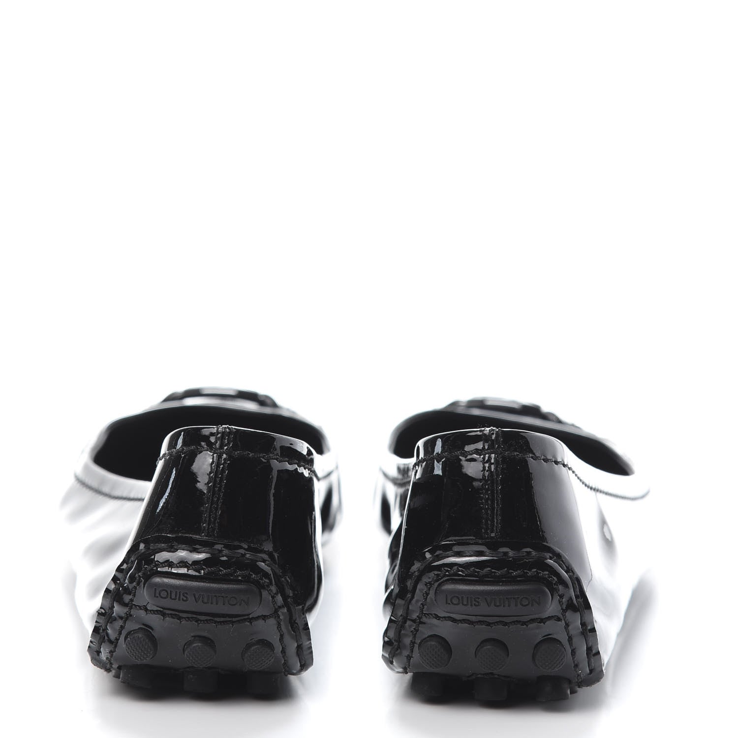 Louis Vuitton Patent Calfskin Oxford Ballerina Flats 38.5 Black 5 of 9