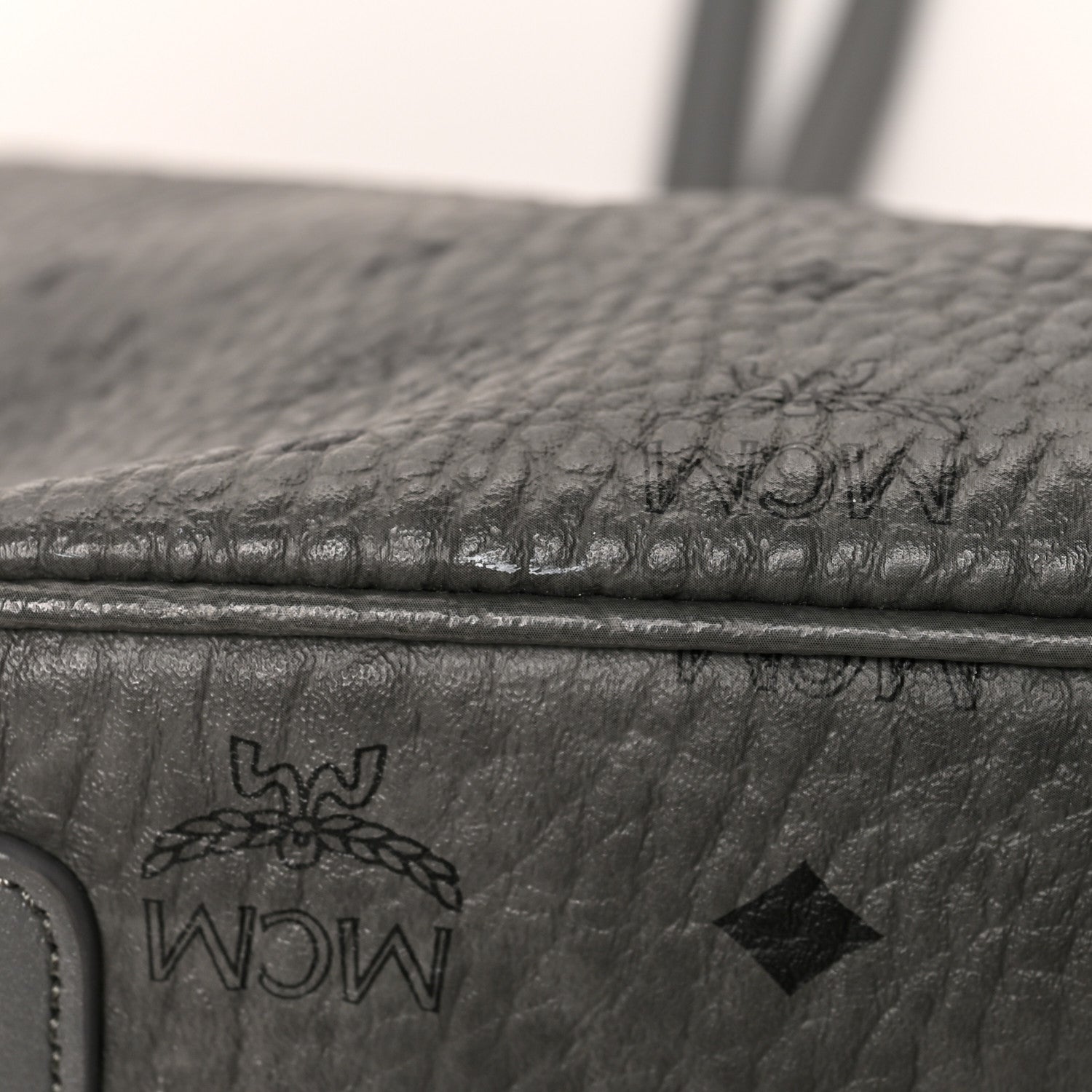 MCM Visetos Medium Liz Reversible Shopper Tote Phantom Grey 20 of 20