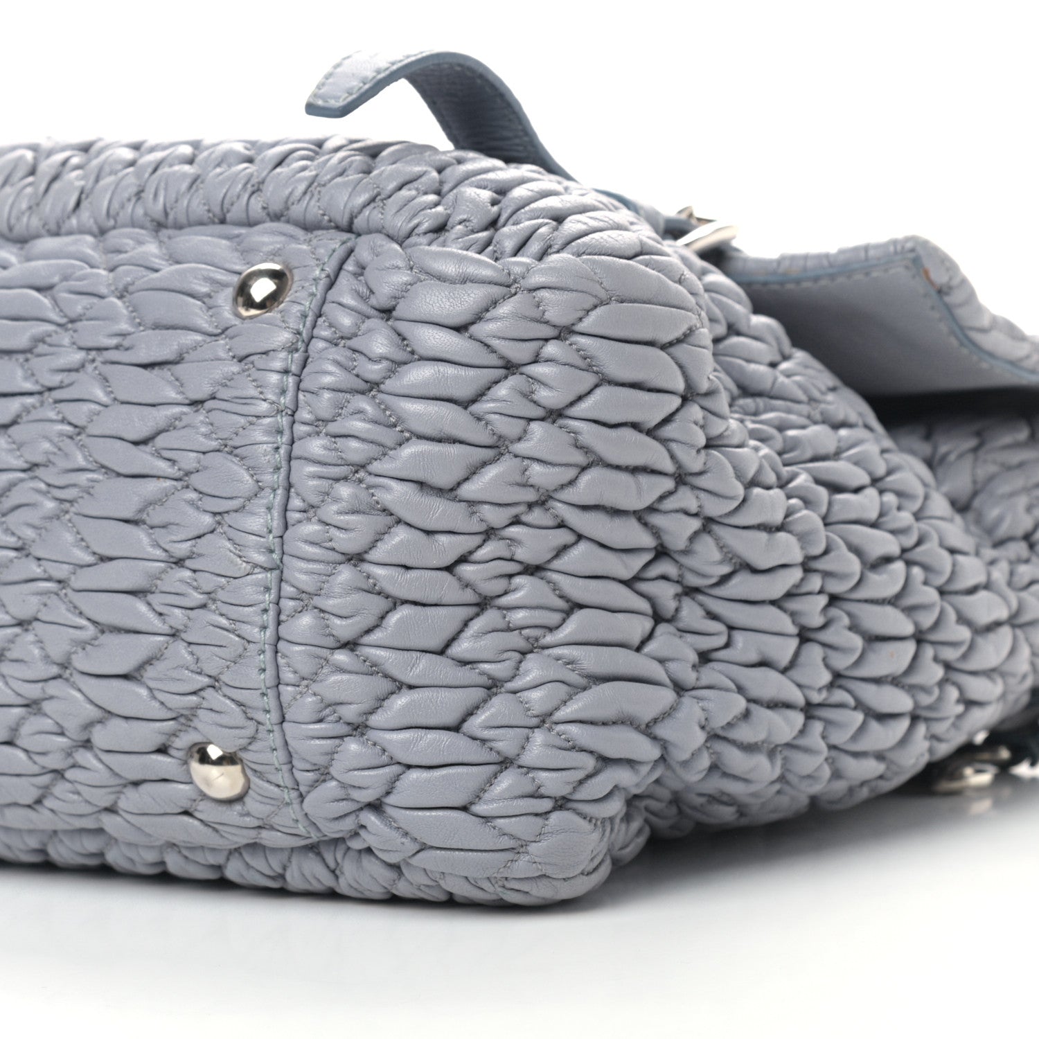 Miu Miu Nappa Matelasse Flap Satchel Nube 8 of 10