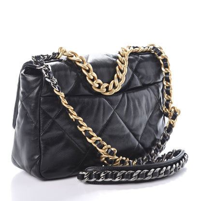 Chanel Goatskin Quilted Medium 19 Flap Black 3 of 9