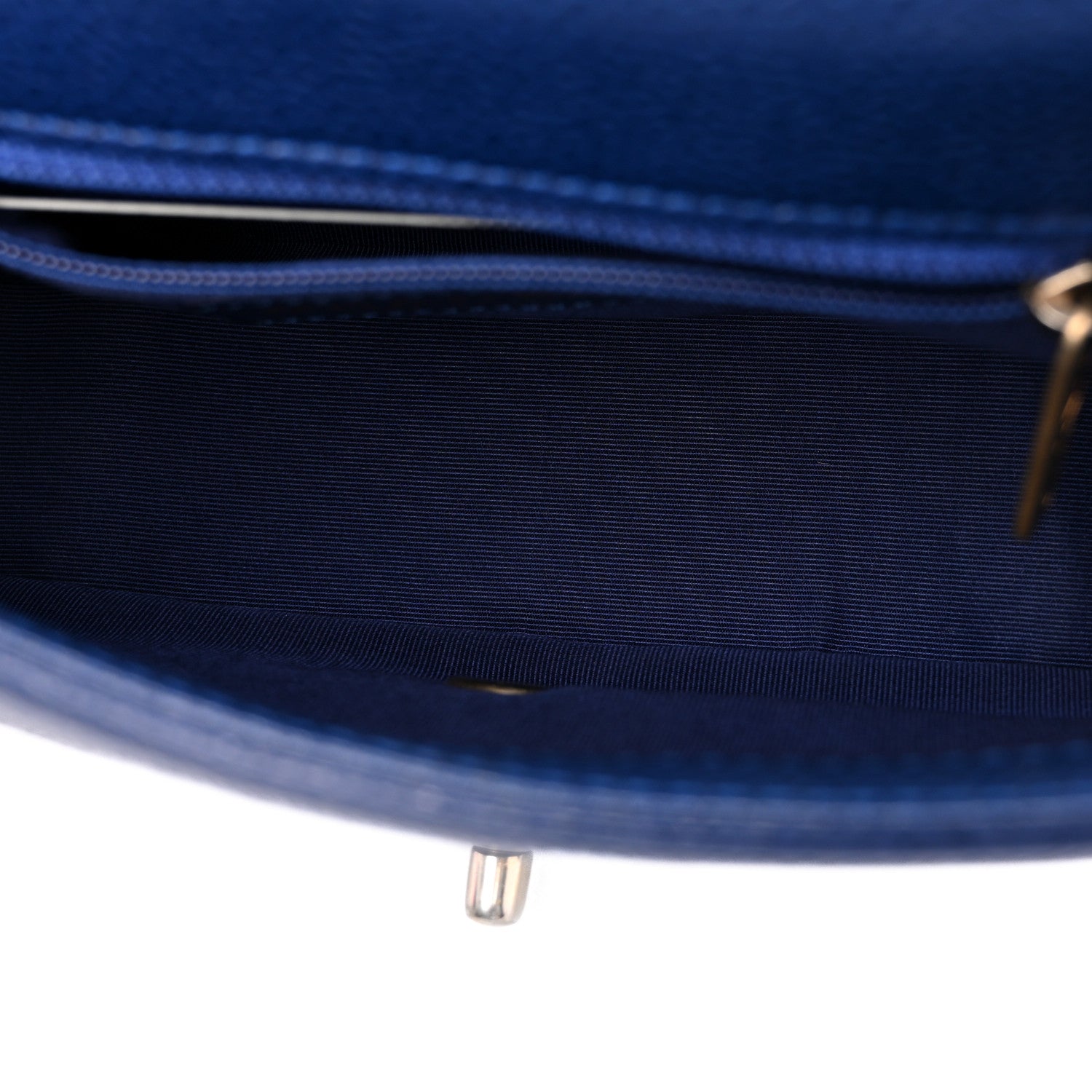 Chanel Caviar Mini Carry Around Flap Bag Blue 5 of 10