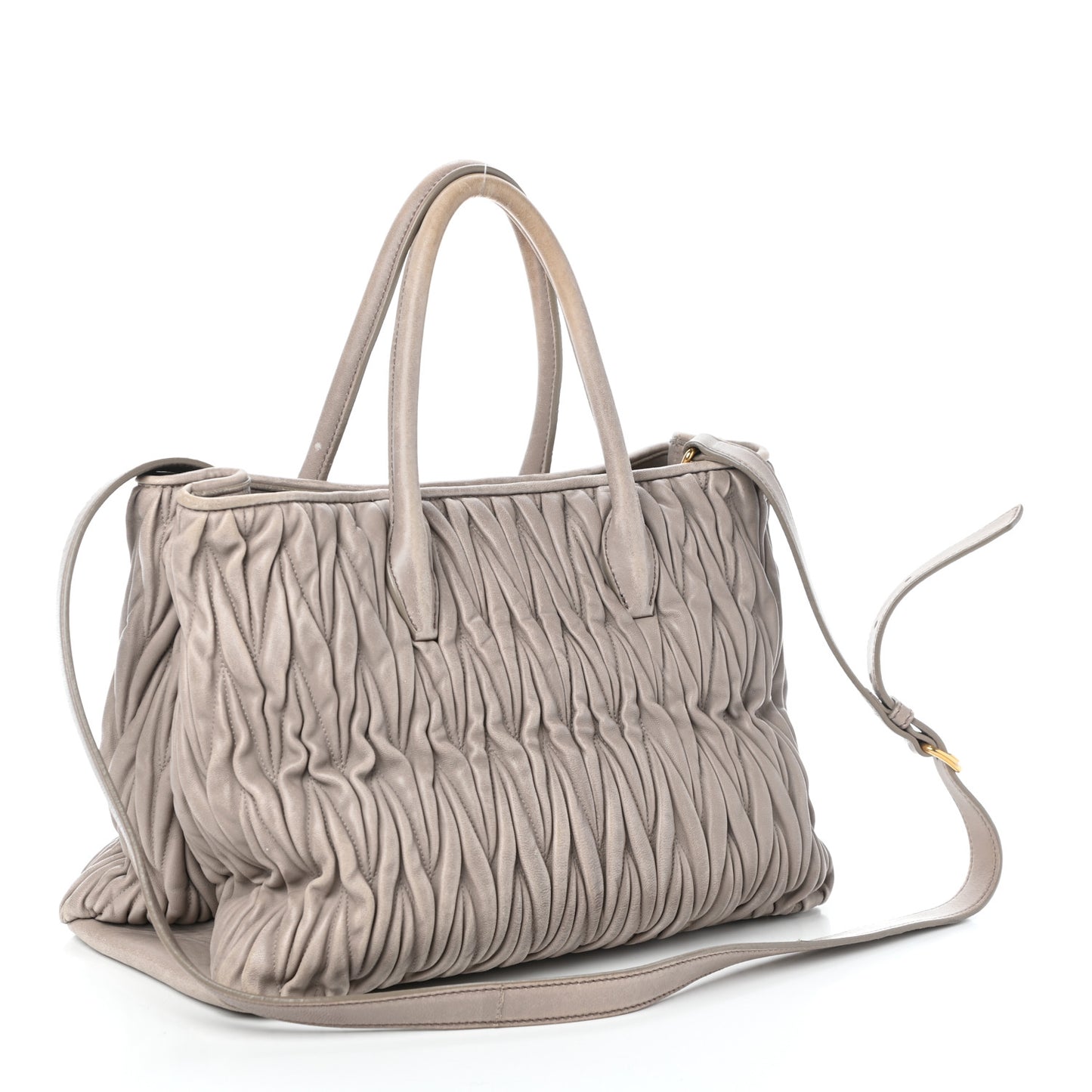 Nappa Matelasse Tote Pomice
