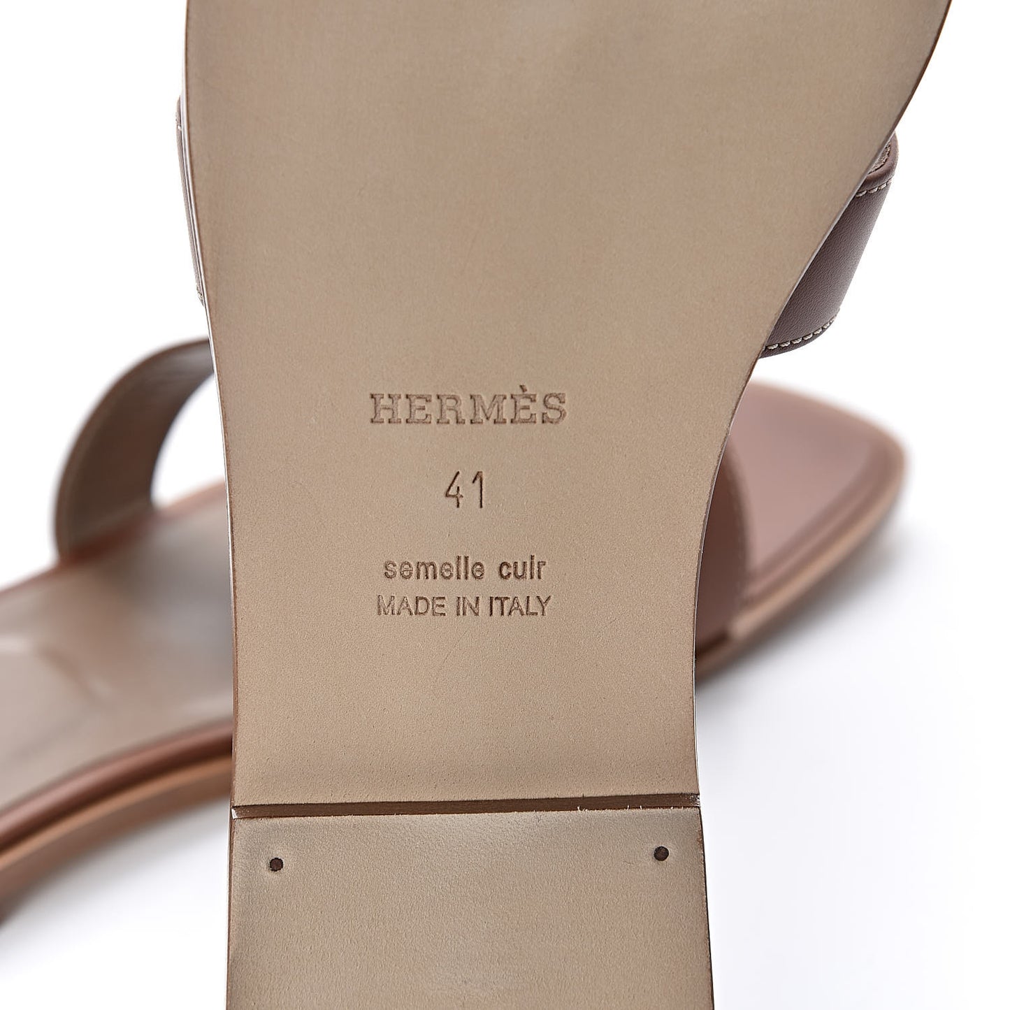 Box Calfskin Oran Sandals 41 Gold