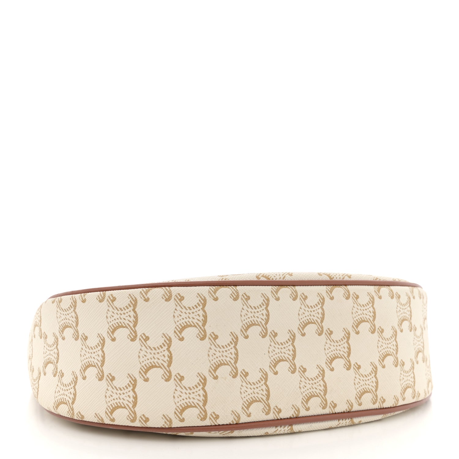 Celine Canvas Calfskin Ava Triomphe Shoulder Bag White 4 of 12