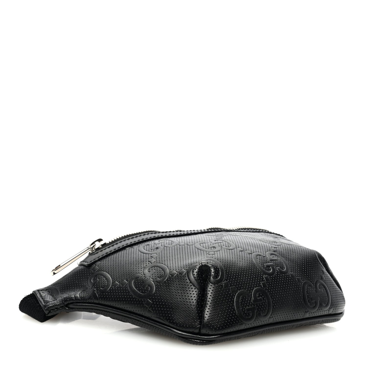 Gucci Calfskin GG Tennis Embossed Belt Bag Black 4 of 11