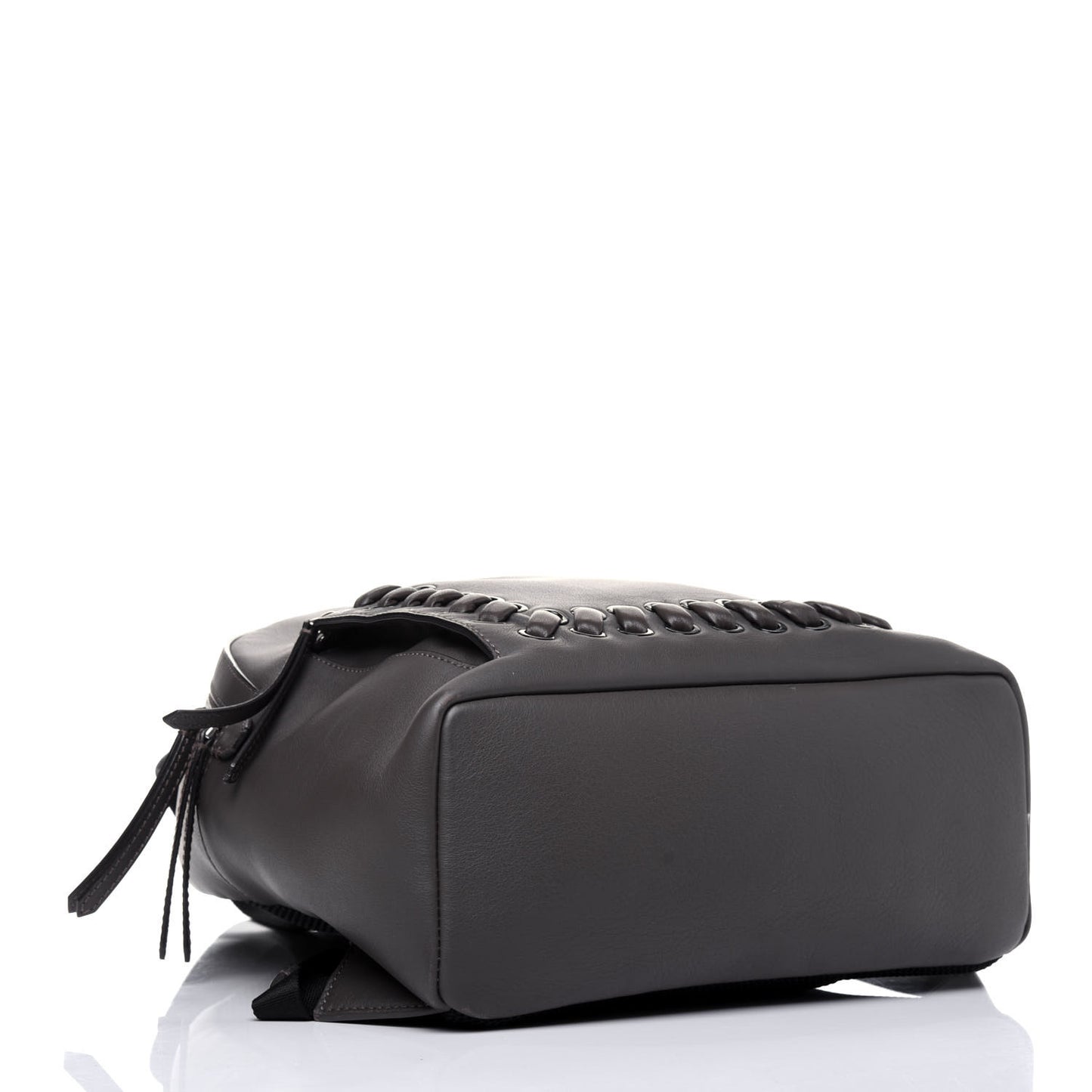 Vitello Dolce Lace Up Large Backpack Carbone
