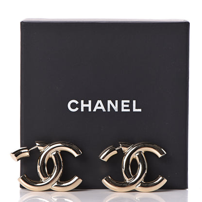 Chanel Metal CC Earrings Gold 5 of 5