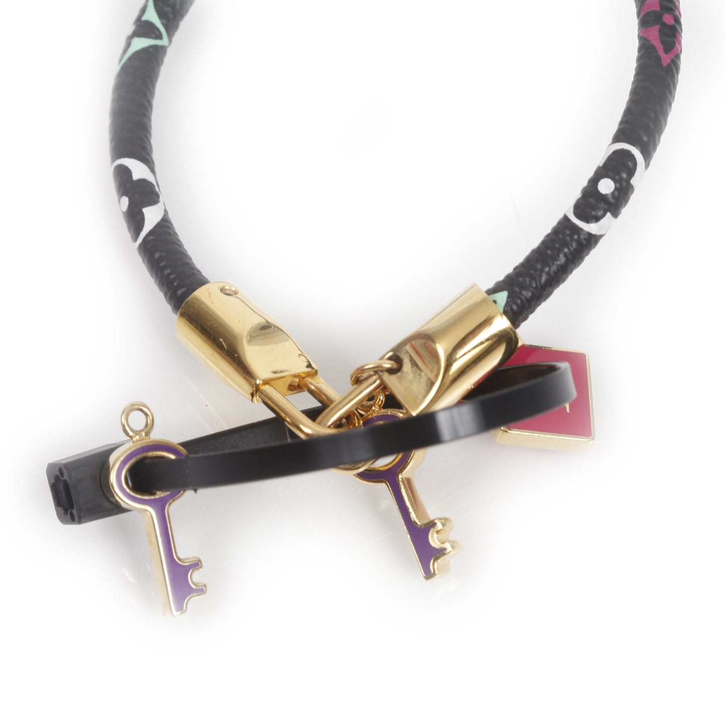 Monogram Multicolor Luck It Bracelet 17 Black