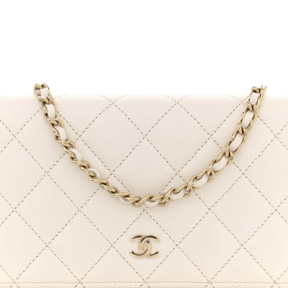 Chanel Caviar Quilted Wallet On Chain WOC White 9 of 17