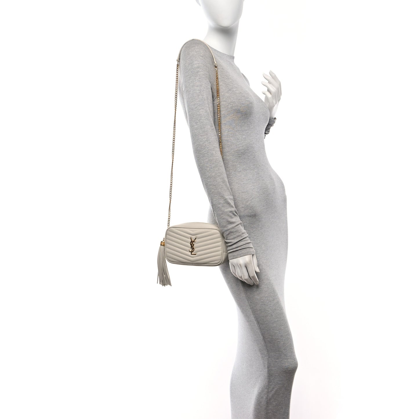 Grain De Poudre Matelasse Monogram Mini Lou Camera Bag Crema Soft