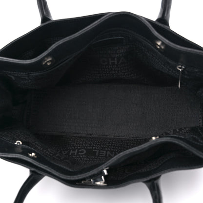 Chanel Calfskin Mademoiselle Lock Cerf Executive Shopper Tote Black 8 of 22